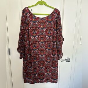 Sangria Printed Dress - 14W